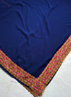 The Royal Nilambari: Midnight Blue Embroidered Georgette Saree