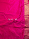 The Gulabi Gulzar: Rani Pink Banarasi Silk Saree With Gold Zari Buta