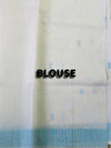 The Lavanya Riva: Pristine White & Sky Blue Embroidered Cotton Saree