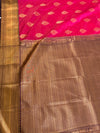 The Kalyani Vilasa: Rani Pink & Royal Purple Kanchipuram Silk Saree