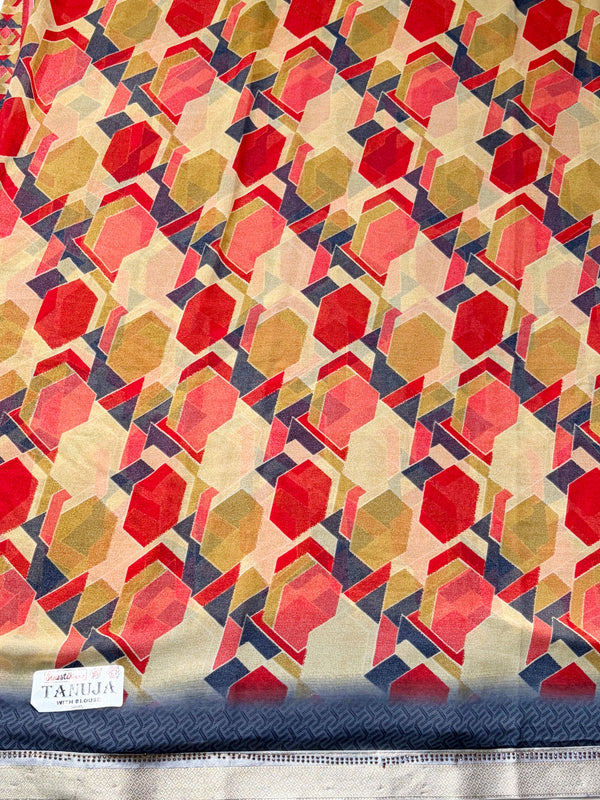 The Avani Aahana: Mosaic Printed Saree