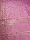 The Pink Nila: Rose Pink Woven Zari Banarasi Silk Saree
