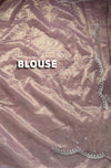 The Malini Ira: Mauve-Rose Tissue Organza Saree
