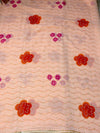 Charu Nila: Peach & Orange Bandhani-Embellished Saree