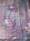 The Amethyst Breeze: Mauve & Lavender Printed Italian Silk Saree