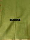The Prakriti Riva: Pistachio Green Embroidered Cotton Saree