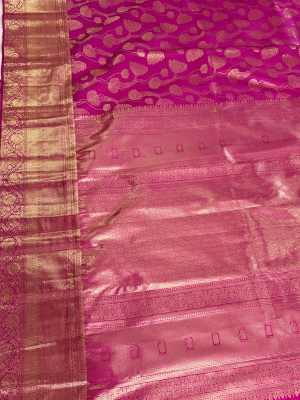 The Manorama Mayura: Magenta-Purple Kanchipuram Silk Saree