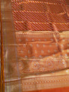 The Sunrise Loom: Honey Gold Leheriya Kanchipuram Saree with Classic Zari Brocade