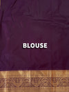 The Mridula Vilasa: Olive Green & Royal Purple Kanchipuram Silk Saree