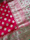 The Rudrani Mayura: Scarlet Red & Emerald Banarasi Silk Saree