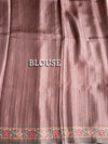 The Earthen Udgam: Cocoa Brown Cotton Silk Saree With Ajrakh Inspired Printed Pallu