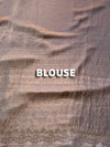 The Alvira Riva: Smokey Taupe Scalloped Embroidered Saree