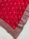 The Tara Riva: Crimson Berry Embroidered Saree