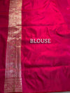 The Varanasi Jaal: Rani Pink Banarasi Kanti Saree with Antique Golden Zari Floral Network