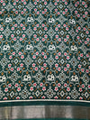 The Meenakshi Riva: Forest Green Patola Printed Saree