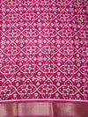 The Radhika Riva: Magenta Berry Geometric Printed Saree