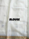 The Anwita Riva: Ivory & Gold Zari Pure Cotton Saree