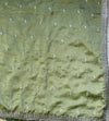 The Olive Shimmer: Olive Green Saree With Hand-Worked Borders