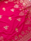 The Rohini Vilasa: Rani Pink & Antique Gold Silk Saree