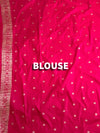 The Rohini Vilasa: Rani Pink & Antique Gold Silk Saree