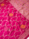 The Pavitra Vilasa: Rani Pink Woven Silk Saree