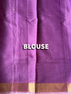 The Malvika Riva: Plum Purple Handloom Cotton Saree with Antique Gold Zari