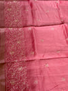 The Tanvi Vilasa: Rust Rose Handloom Cotton Saree with Antique Gold Zari