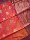 The Sanvi Vilasa: Sunset Peach-Orange & Wine Purple Soft Silk Saree