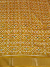 The Hamsini Riva: Mustard Yellow Patola Printed Saree