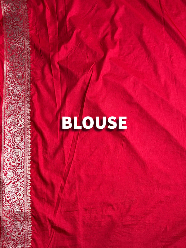 The Kalyani Vilasa: Crimson Red Woven Saree