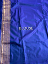 The Royal Nilambari: Royal Blue & Gold Zari Heritage Saree