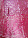 The Rosewood Malini: Pastel Plum & Gold Floral Woven Saree