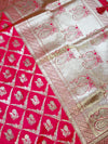 The Kashi Mayura: Scarlet Crimson & Heritage Gold Brocade Saree