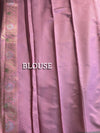 The Emerald Orchard: Bottle Green Silk Saree with Pastel Pink Kanjivaram-Inspired Border