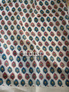 The Mayura Glade: Beige Tussar Silk Linen Saree with Hand-Painted Peacock Motifs