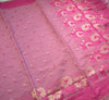 The Blush Heritage: Dusty Rose Linen Silk Saree with Rani Pink Borders