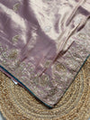 The Ira Vilasa: Dusty Rose Embroidered Saree