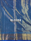 The Mayura Vilasa: Teal Green & Royal Blue Woven Banarasi Saree
