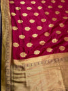 The Rajeshwari Vilasa: Deep Maroon & Antique Gold Woven Saree