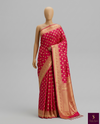 Graceful pink saree with a classic gold border — soft, elegant, and timeless.
