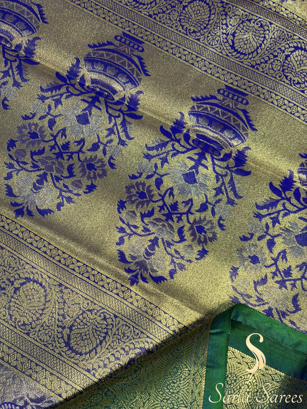 blue kanchi silk