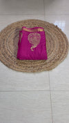The Ananya Vilasa: Magenta Pink Crepe Silk Saree