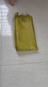 The Kritika Malini: Olive Green & Gold Raw Silk Saree