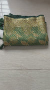 The Yashasvi Vilasa: Sage Green & Antique Gold Woven Saree