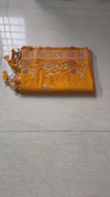 The Harita Vilasa: Mustard Yellow Woven Silk Saree