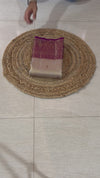 The Subhadra Vilasa: Champagne Silver & Magenta Plum Kanchipuram Tissue Silk Saree