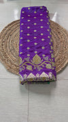 The Vaiminika Vilasa: Royal Purple & Emerald Green Banarasi Silk Saree