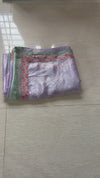 The Vritika Vilasa: Lilac Embroidered Tissue Saree