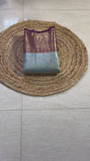 The Indrani Vilasa: Powder Blue & Wine Tissue Kanchipuram Silk Saree