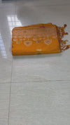 The Hemakshi Vilasa: Haldi Mustard & Antique Zari Woven Saree